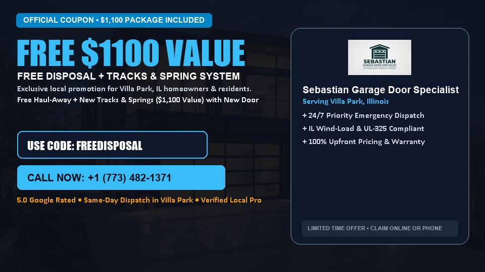 FREE Old Door Haul-Away & Heavy-Duty Tracks in Villa Park, IL - Sebastian Garage Door Specialist